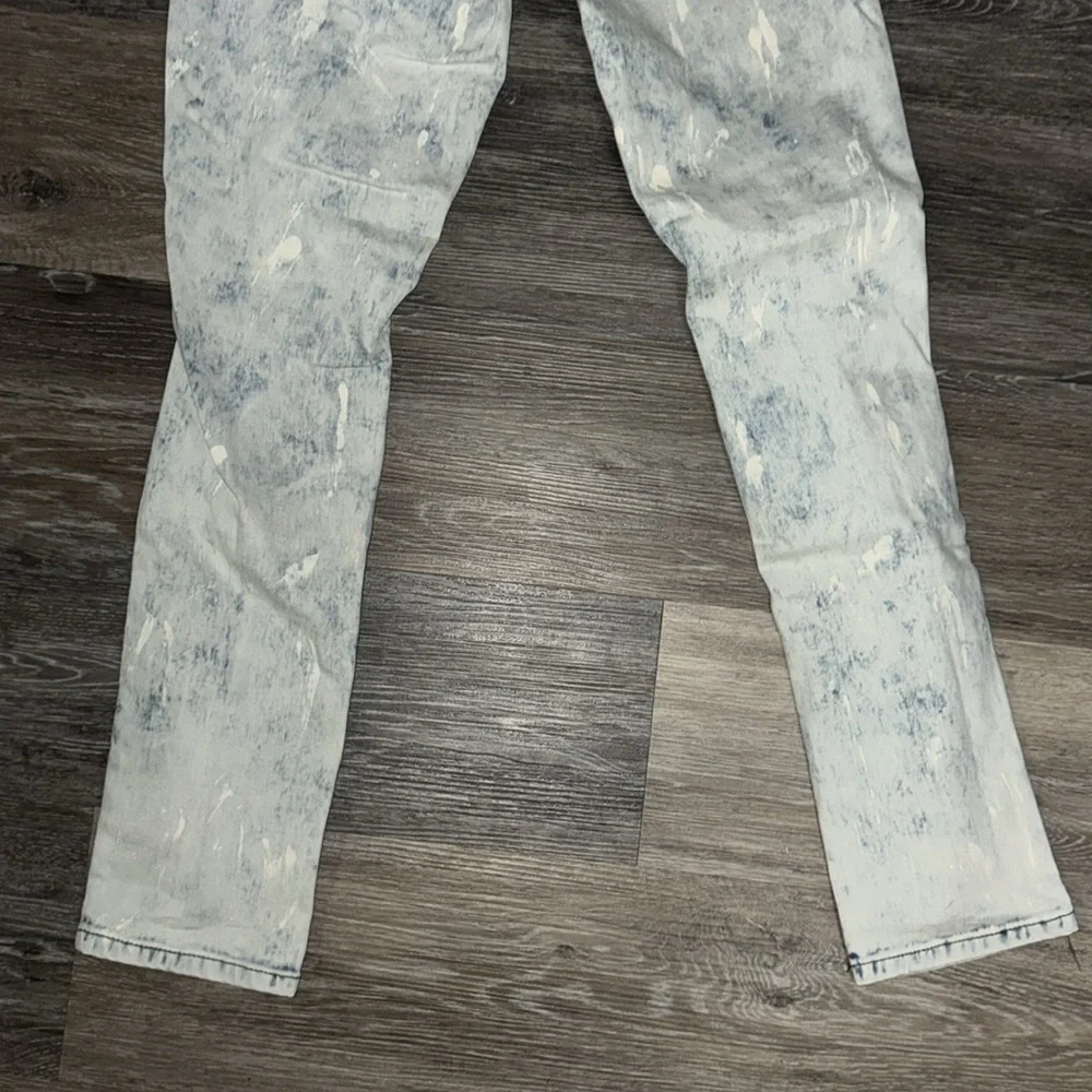 Hyper Denim Distressed Acid Wash Skinny Jeans